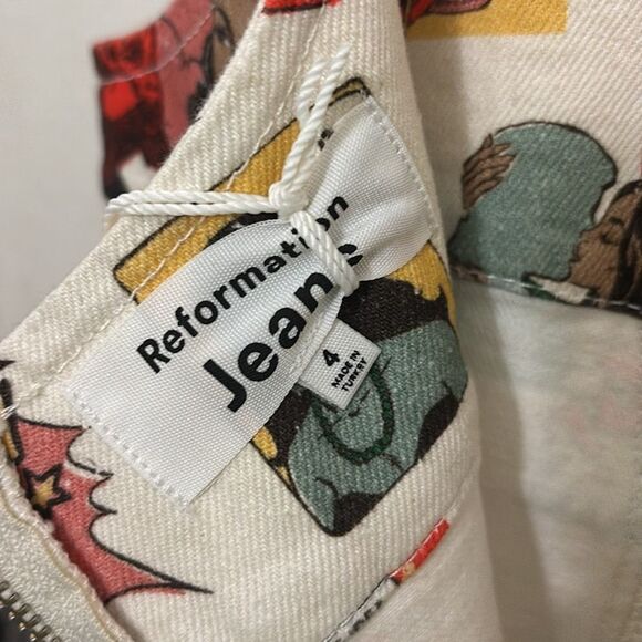 Reformation Davies Bustier Denim Mini Dress Comic Size 4 - Picture 9 of 10